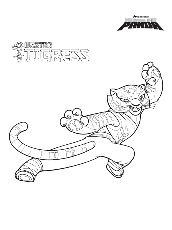 Kung Fu Panda kolorowanki